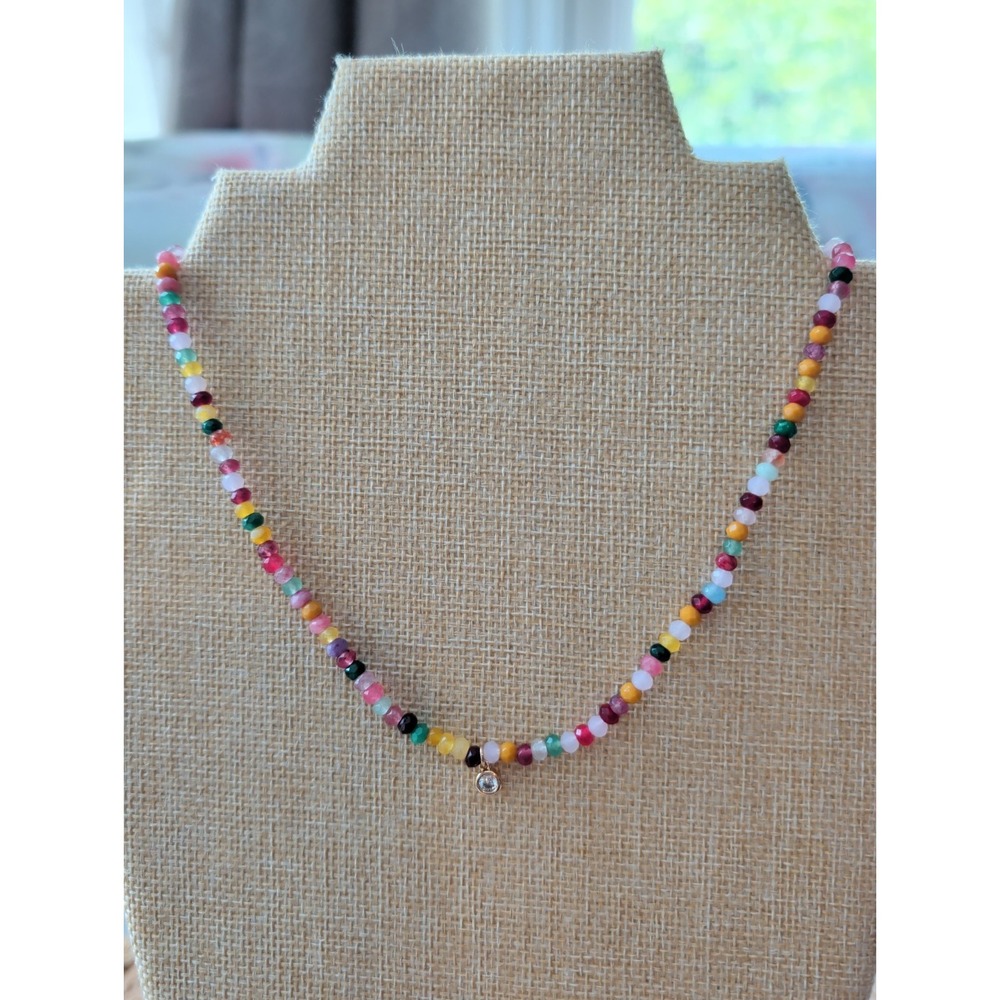NWT Park Lane Tansy Necklace Beaded Quartz Pink Multicolor